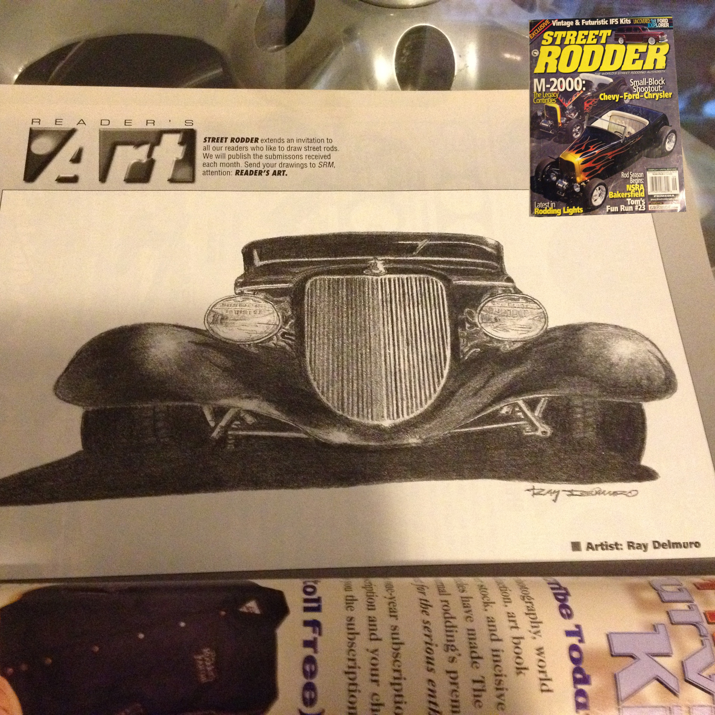 Drawing Featured in Street Rodder Magazine